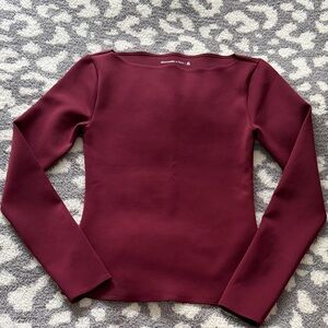 Abercrombie & Fitch Burgundy Long Sleeve Top